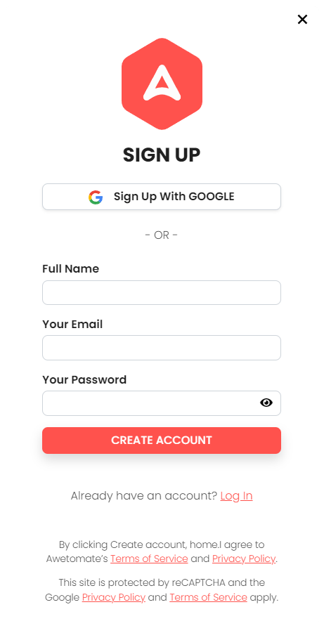 Sign Up Modal